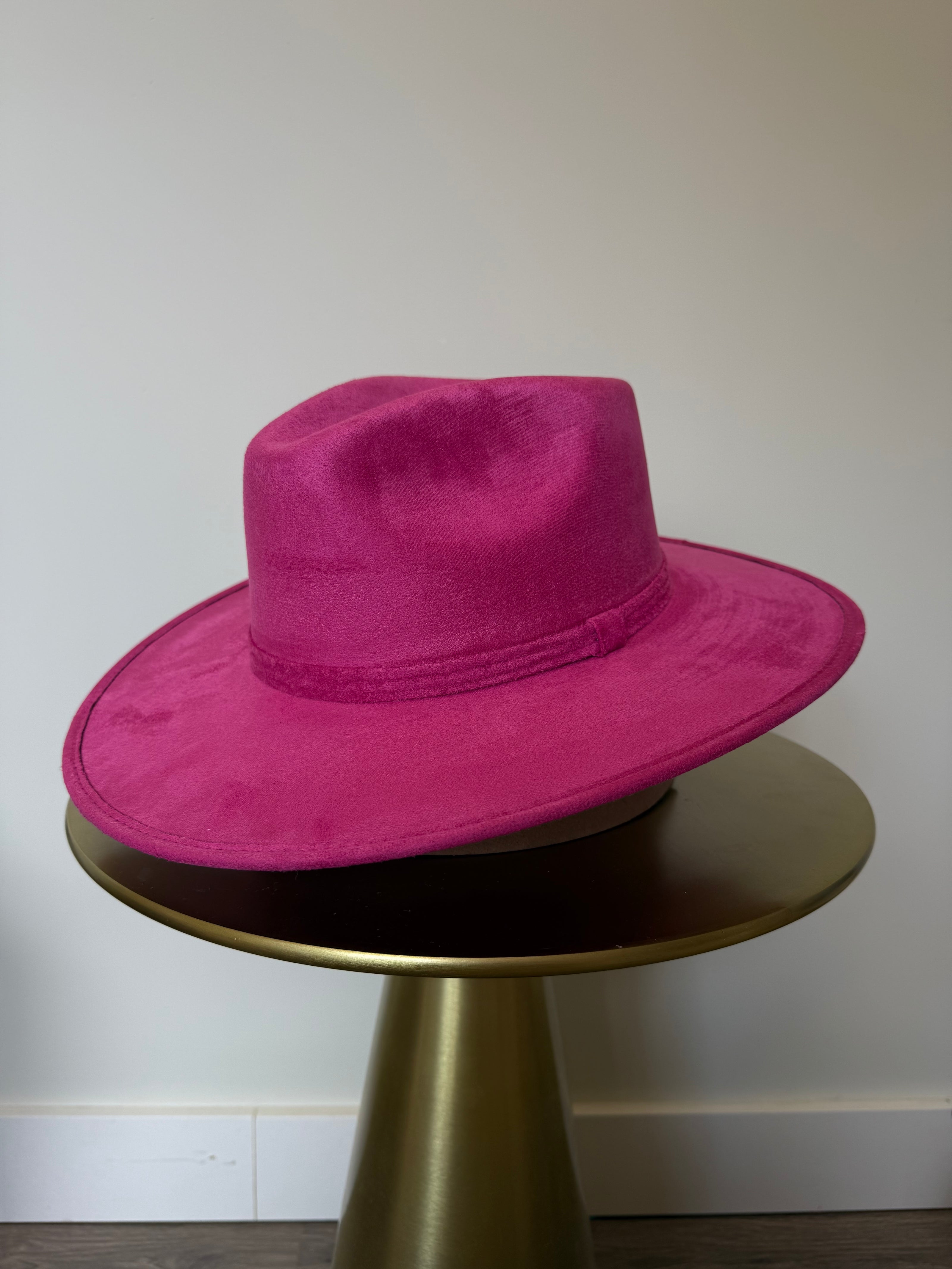 Big brim basic suede